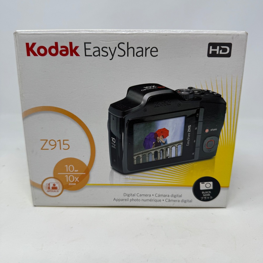 Kodak EasyShare Z915 Black 10MP Digital Camera 10x Optical Zoom Boxed Bundle